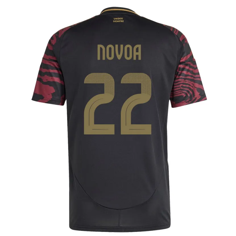 Danxen Niño Camiseta Perú Cindy Novoa #22 Negro 2ª Equipación 24-26 La Camisa México