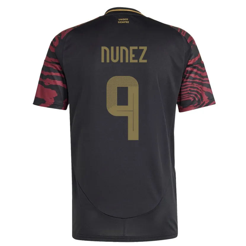 Danxen Niño Camiseta Perú Pierina Núñez #9 Negro 2ª Equipación 24-26 La Camisa México