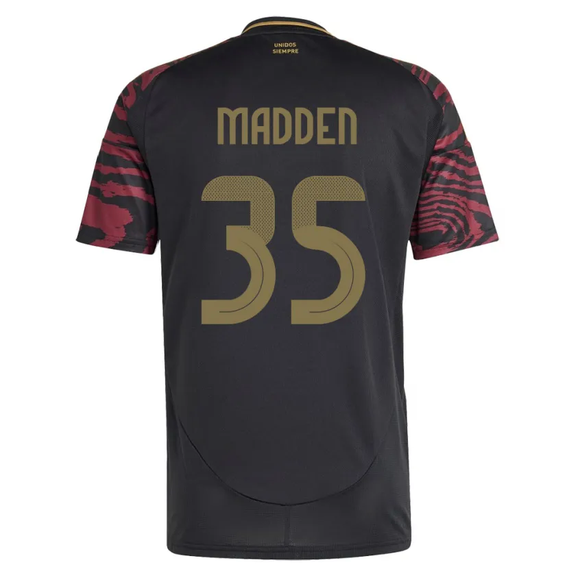 Danxen Niño Camiseta Perú Savannah Madden #35 Negro 2ª Equipación 24-26 La Camisa México