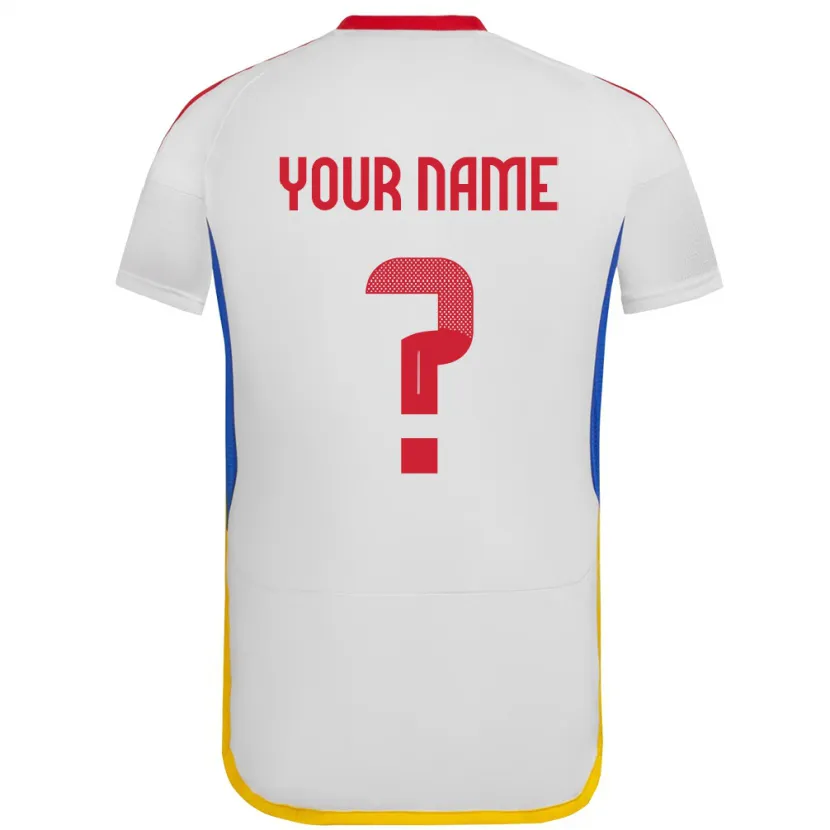 Danxen Niño Camiseta Venezuela Su Nombre #0 Blanco 2ª Equipación 24-26 La Camisa México