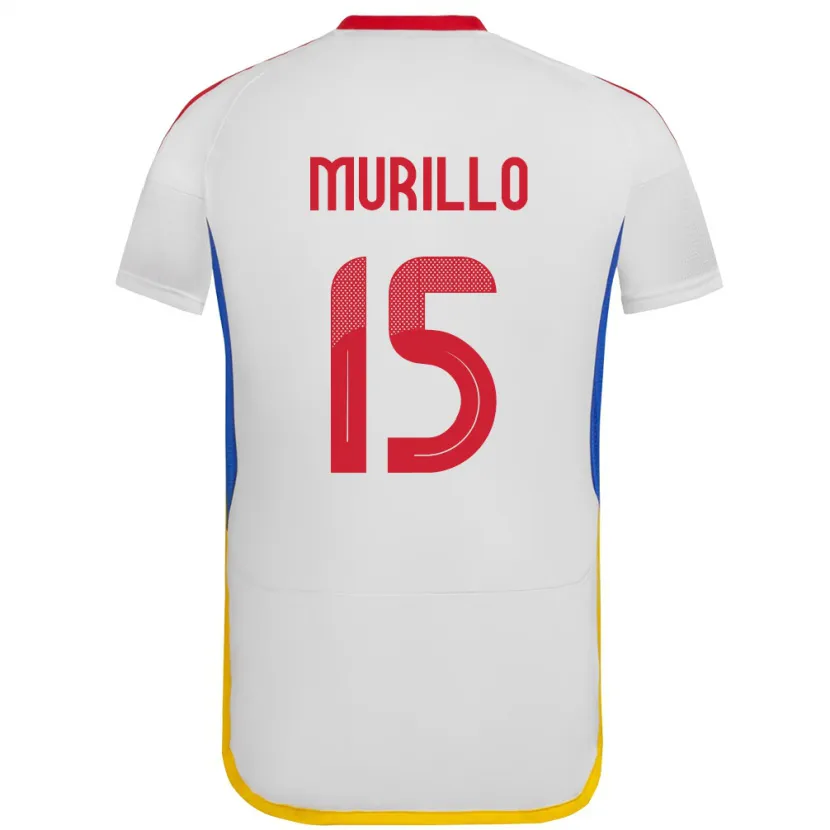 Danxen Niño Camiseta Venezuela Jhon Murillo #15 Blanco 2ª Equipación 24-26 La Camisa México