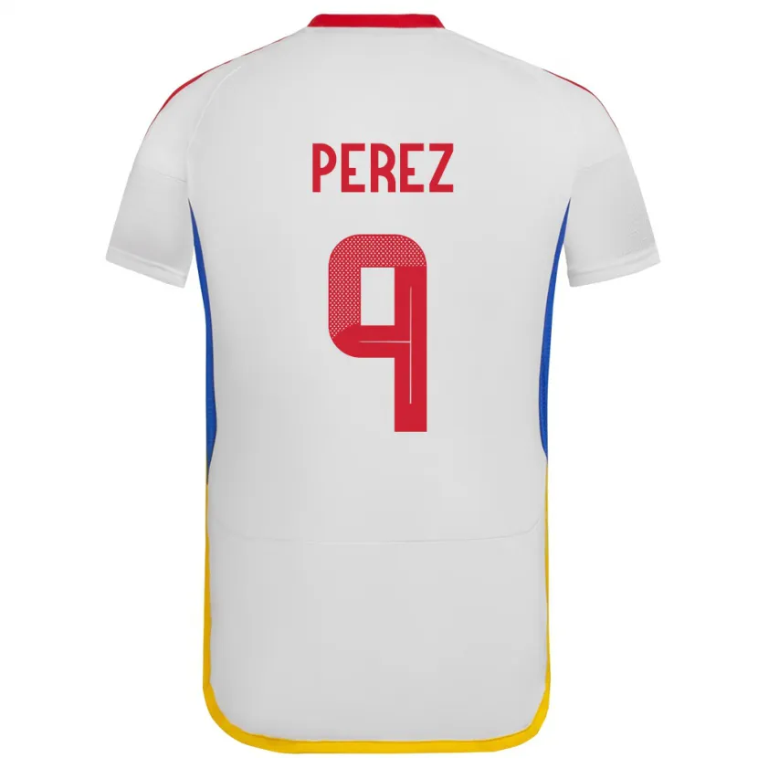 Danxen Niño Camiseta Venezuela Daniel Pérez #9 Blanco 2ª Equipación 24-26 La Camisa México
