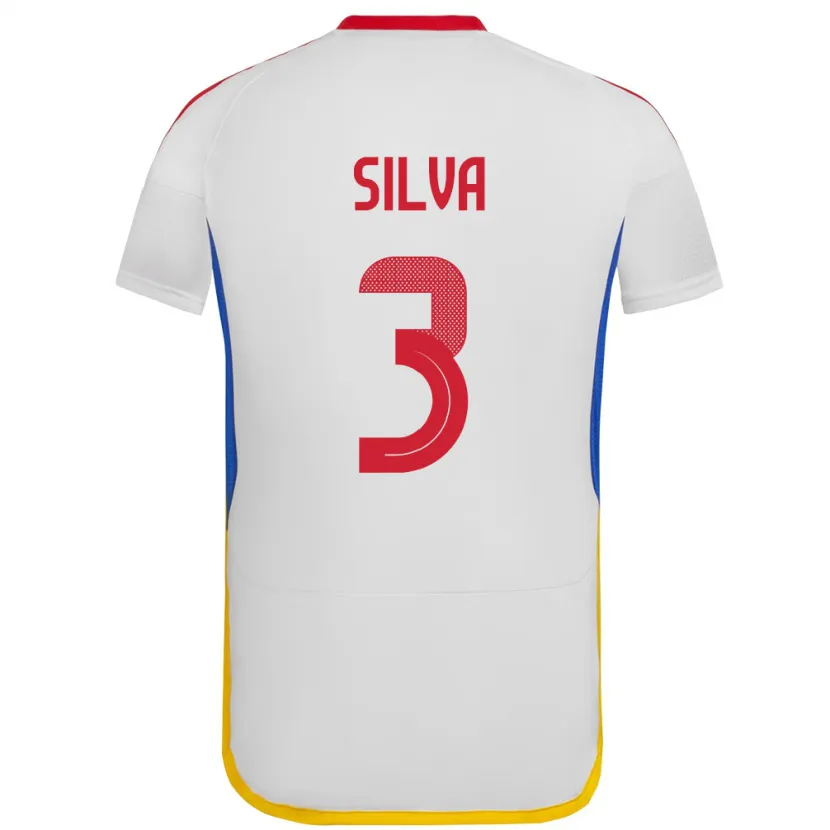 Danxen Niño Camiseta Venezuela Santiago Silva #3 Blanco 2ª Equipación 24-26 La Camisa México