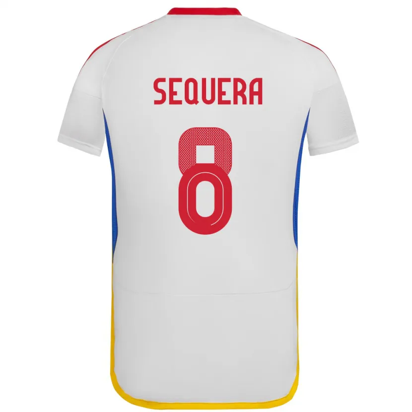 Danxen Niño Camiseta Venezuela Giovanny Sequera #8 Blanco 2ª Equipación 24-26 La Camisa México