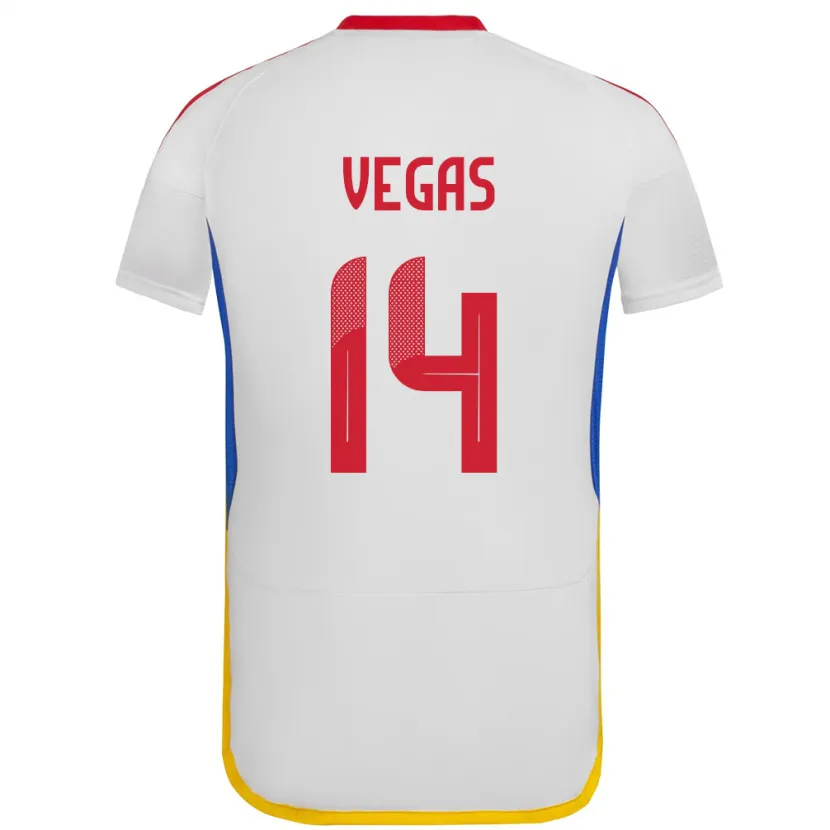 Danxen Niño Camiseta Venezuela Miguel Vegas #14 Blanco 2ª Equipación 24-26 La Camisa México