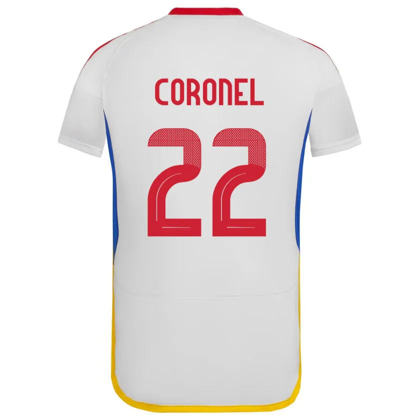 Danxen Niño Camiseta Venezuela Nohelis Coronel #22 Blanco 2ª Equipación 24-26 La Camisa México