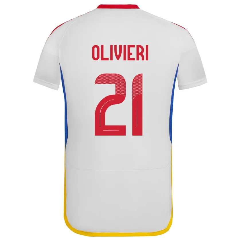 Danxen Niño Camiseta Venezuela Bárbara Olivieri #21 Blanco 2ª Equipación 24-26 La Camisa México