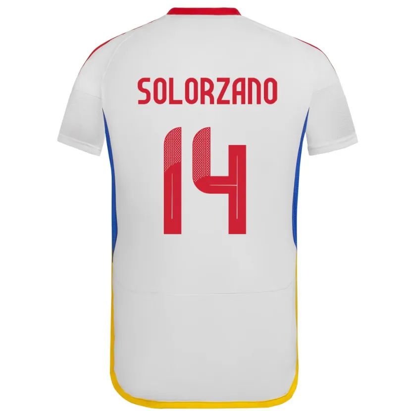 Danxen Niño Camiseta Venezuela Fabiola Solórzano #14 Blanco 2ª Equipación 24-26 La Camisa México