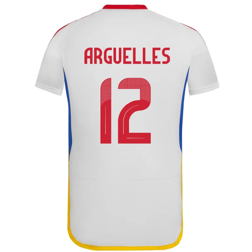 Danxen Niño Camiseta Venezuela Wilmary Argüelles #12 Blanco 2ª Equipación 24-26 La Camisa México