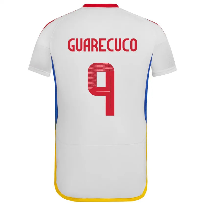 Danxen Niño Camiseta Venezuela Joemar Guarecuco #9 Blanco 2ª Equipación 24-26 La Camisa México