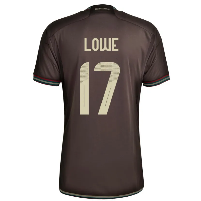 Danxen Niño Camiseta Jamaica Damion Lowe #17 Marrón Noche 2ª Equipación 24-26 La Camisa México