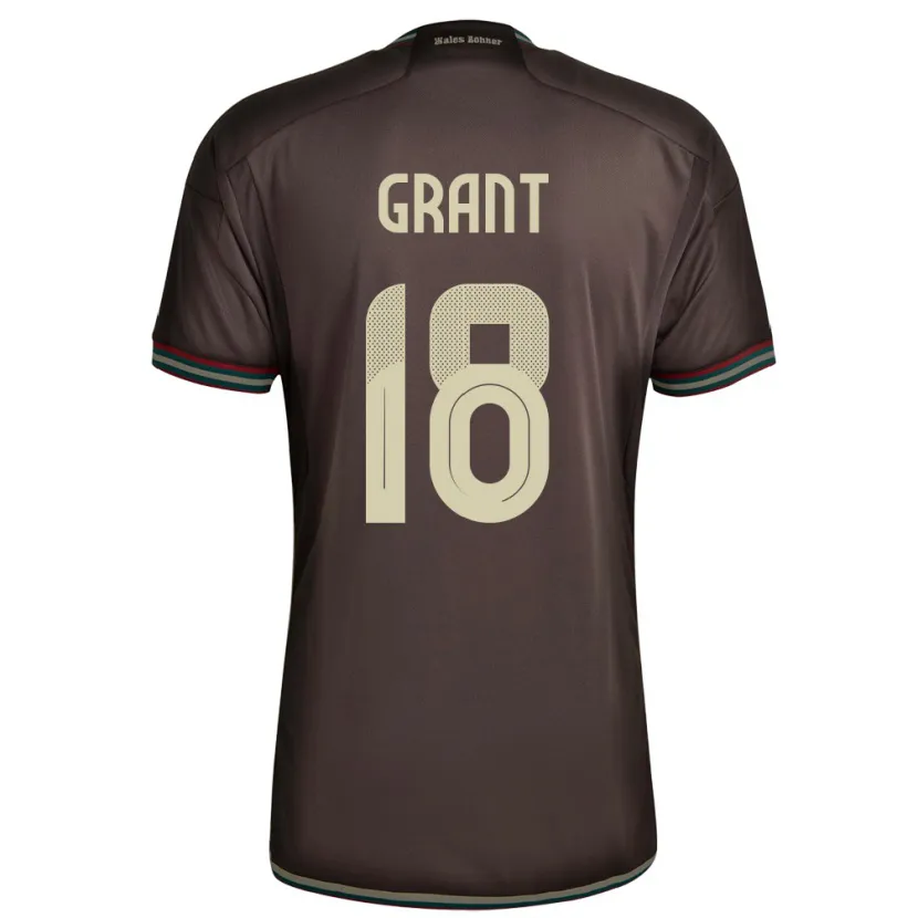 Danxen Niño Camiseta Jamaica George Grant #18 Marrón Noche 2ª Equipación 24-26 La Camisa México