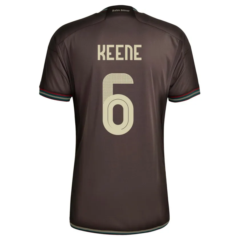 Danxen Niño Camiseta Jamaica Alika Keene #6 Marrón Noche 2ª Equipación 24-26 La Camisa México