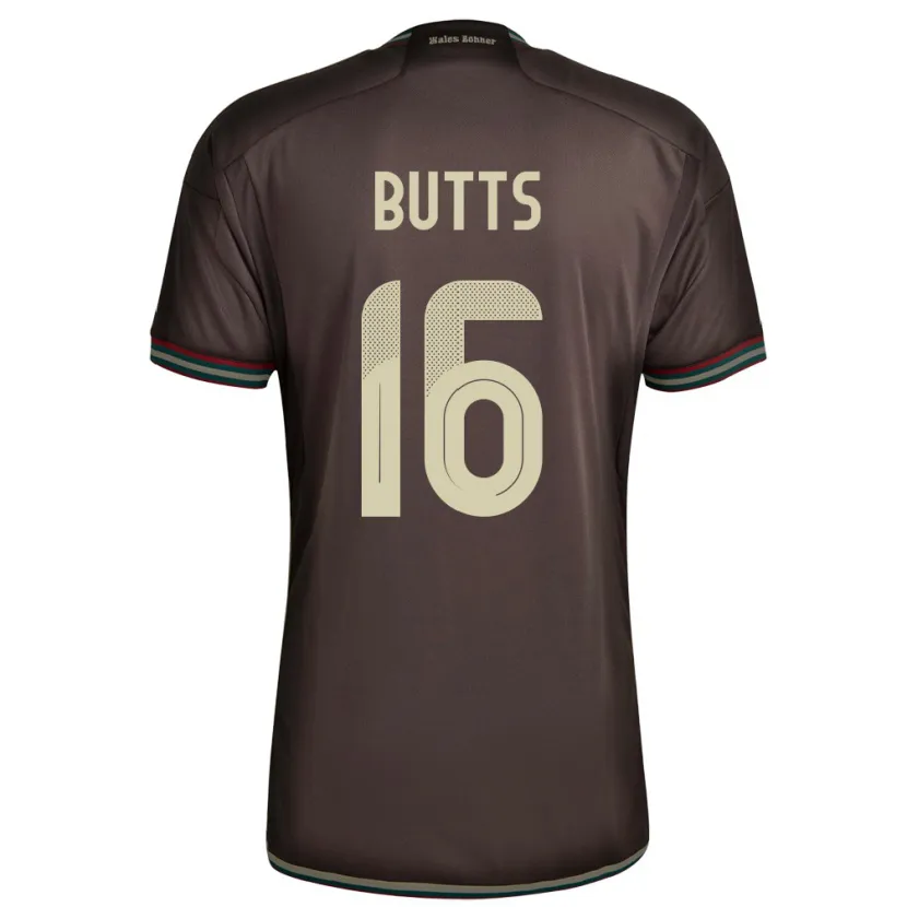 Danxen Niño Camiseta Jamaica Njeri Butts #16 Marrón Noche 2ª Equipación 24-26 La Camisa México