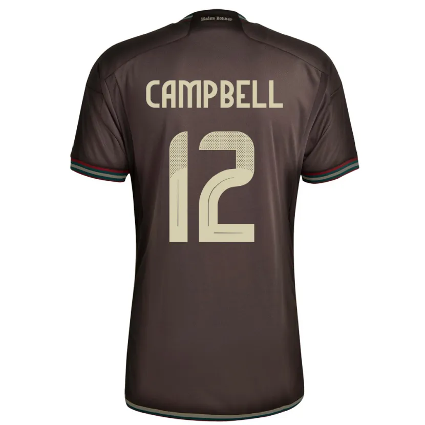 Danxen Niño Camiseta Jamaica Sashana Campbell #12 Marrón Noche 2ª Equipación 24-26 La Camisa México