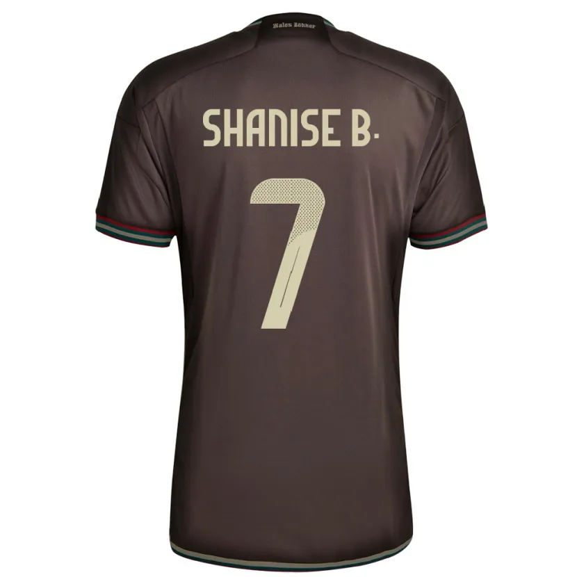 Danxen Niño Camiseta Jamaica Shanise Buckley #7 Marrón Noche 2ª Equipación 24-26 La Camisa México