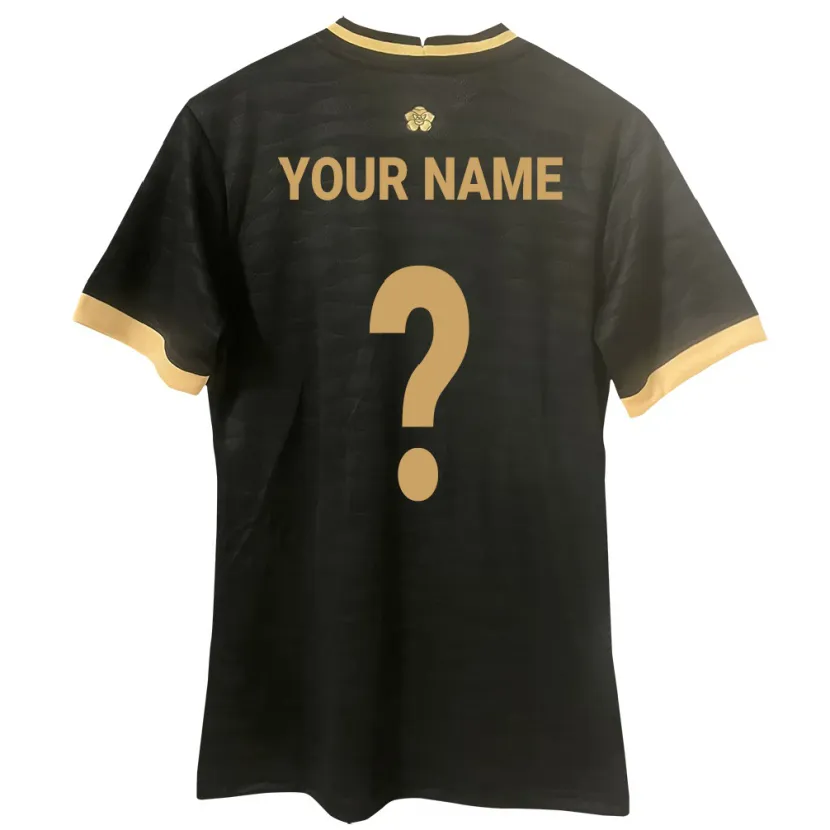 Danxen Niño Camiseta Panamá Su Nombre #0 Negro 2ª Equipación 24-26 La Camisa México
