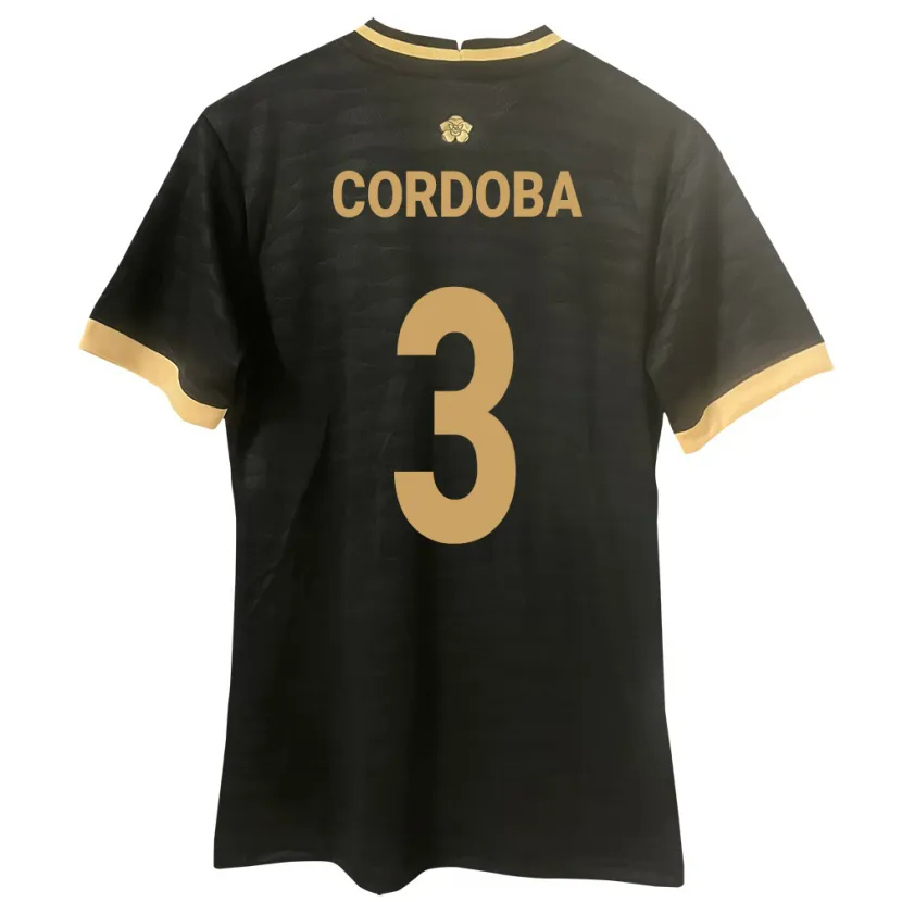 Danxen Niño Camiseta Panamá José Córdoba #3 Negro 2ª Equipación 24-26 La Camisa México