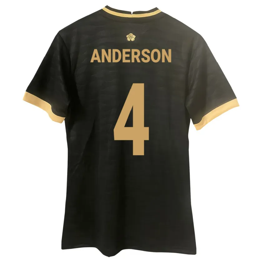 Danxen Niño Camiseta Panamá Eduardo Anderson #4 Negro 2ª Equipación 24-26 La Camisa México