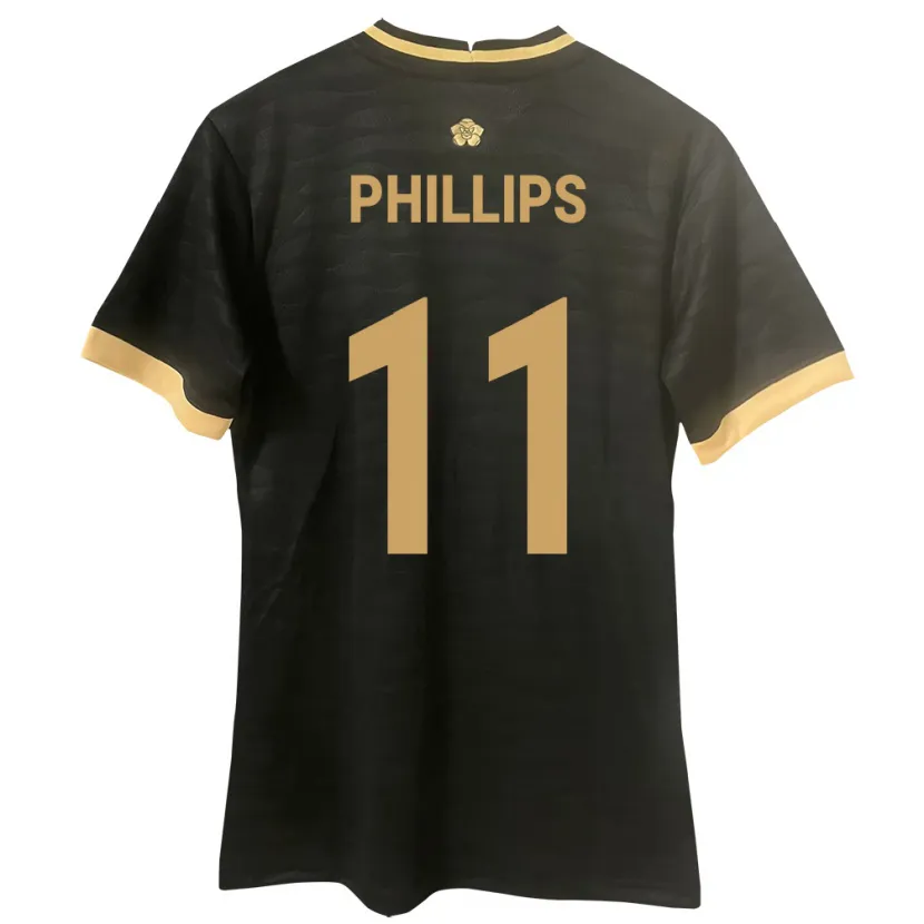 Danxen Niño Camiseta Panamá Ricardo Phillips #11 Negro 2ª Equipación 24-26 La Camisa México