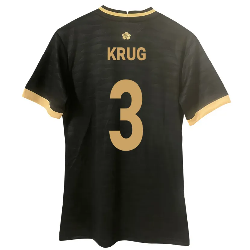 Danxen Niño Camiseta Panamá Martín Krug #3 Negro 2ª Equipación 24-26 La Camisa México