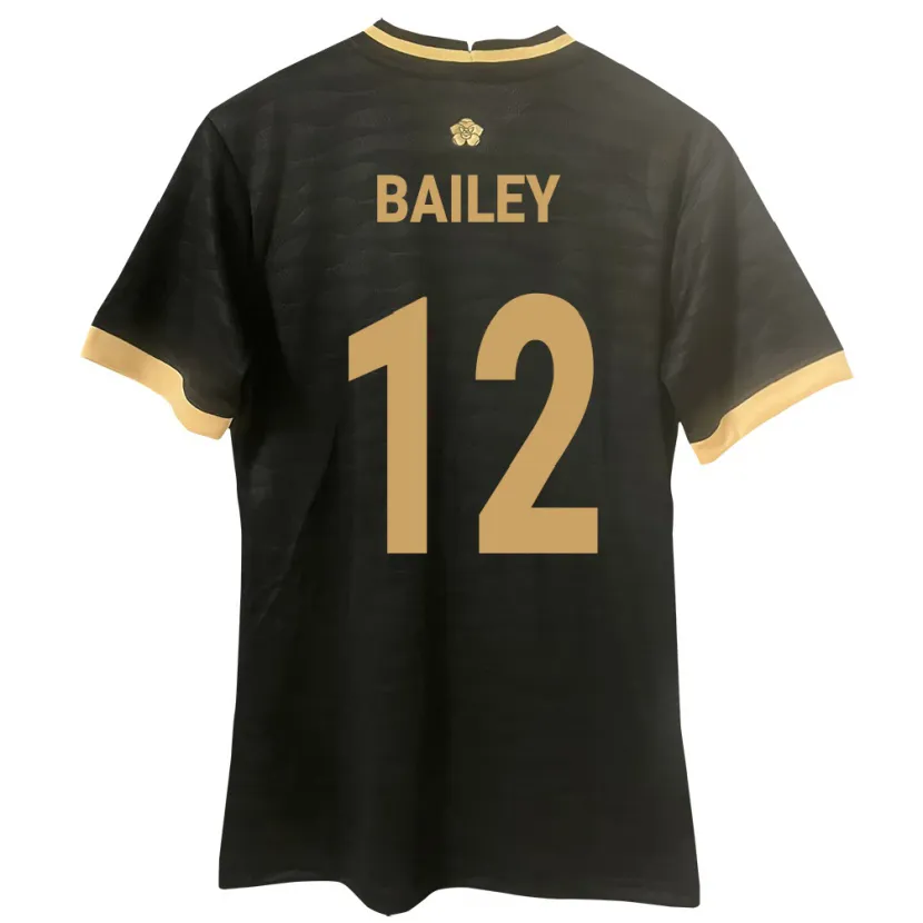 Danxen Niño Camiseta Panamá Yenith Bailey #12 Negro 2ª Equipación 24-26 La Camisa México