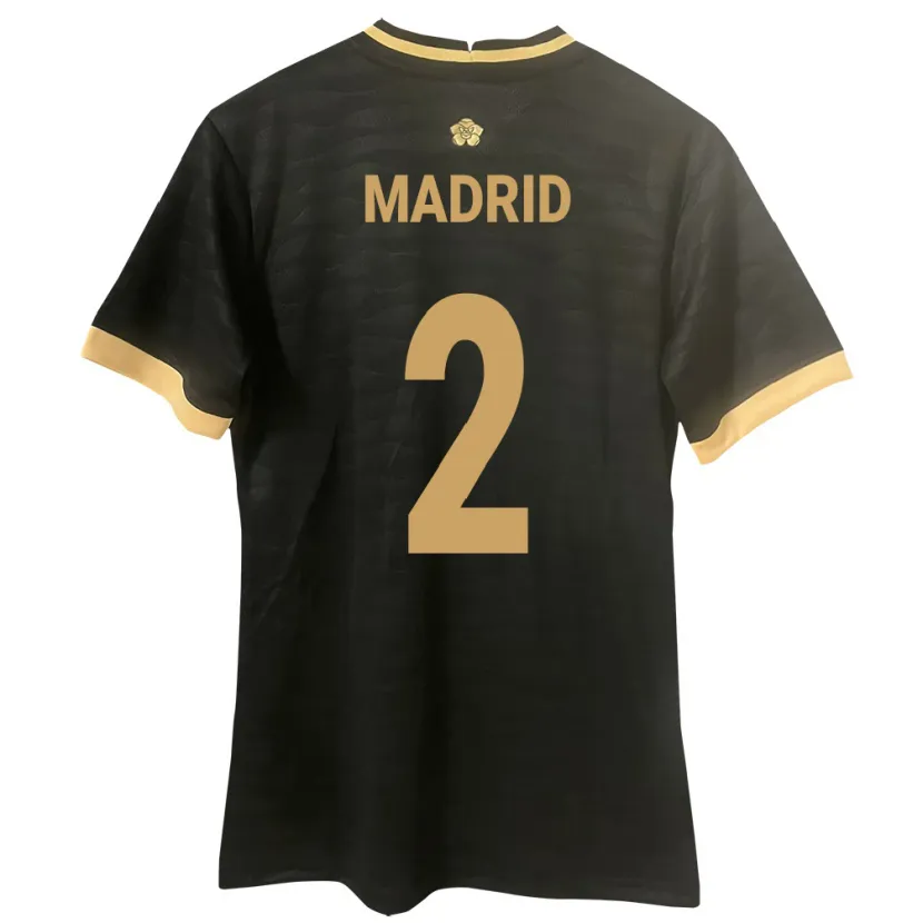 Danxen Niño Camiseta Panamá Dayane Madrid #2 Negro 2ª Equipación 24-26 La Camisa México