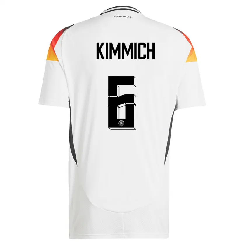 Danxen Hombre Camiseta Alemania Joshua Kimmich #6 Blanco 1ª Equipación 24-26 La Camisa México