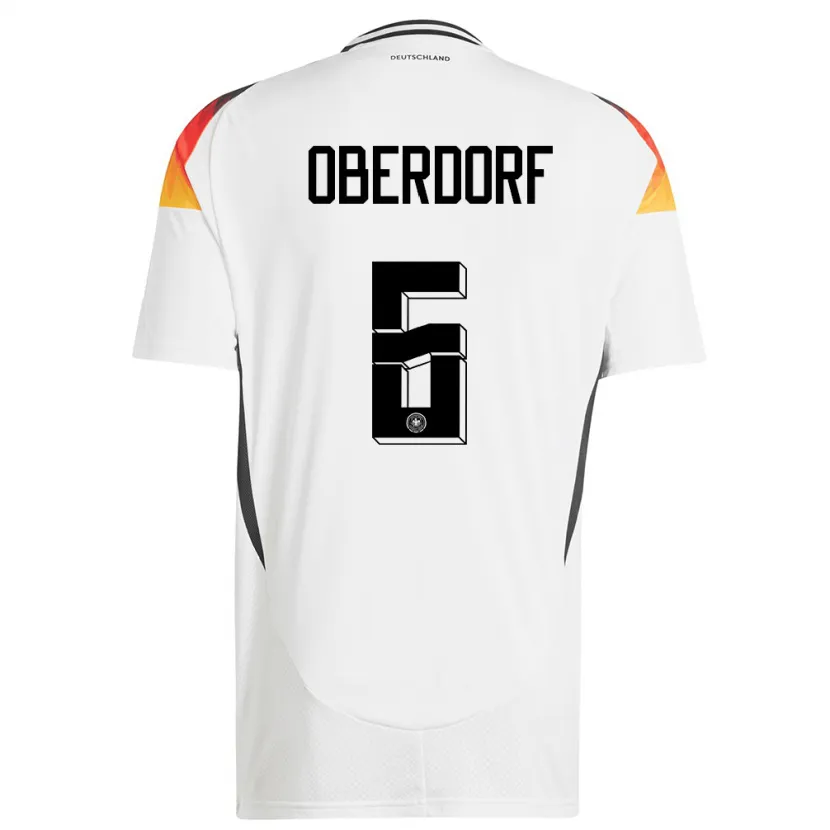 Danxen Hombre Camiseta Alemania Lena Oberdorf #6 Blanco 1ª Equipación 24-26 La Camisa México