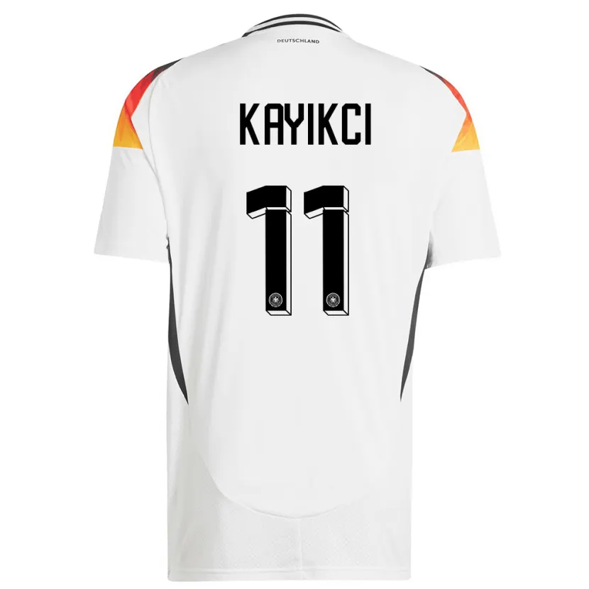 Danxen Hombre Camiseta Alemania Hasret Kayikci #11 Blanco 1ª Equipación 24-26 La Camisa México