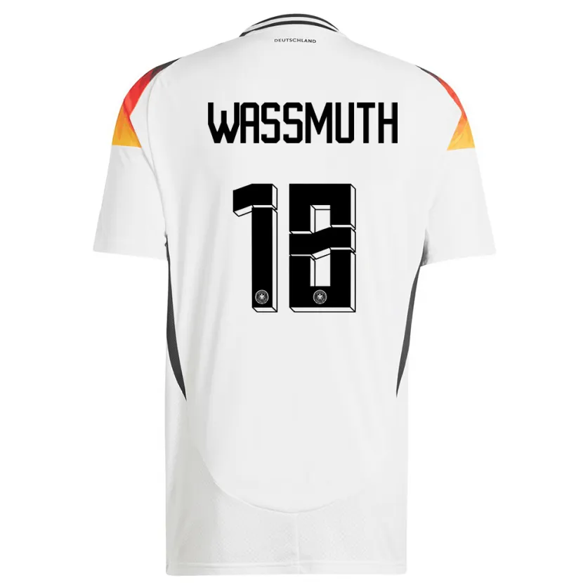 Danxen Hombre Camiseta Alemania Tabea Wabmuth #18 Blanco 1ª Equipación 24-26 La Camisa México