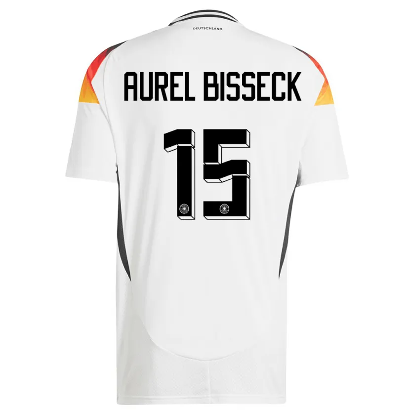 Danxen Hombre Camiseta Alemania Yann Aurel Bisseck #15 Blanco 1ª Equipación 24-26 La Camisa México