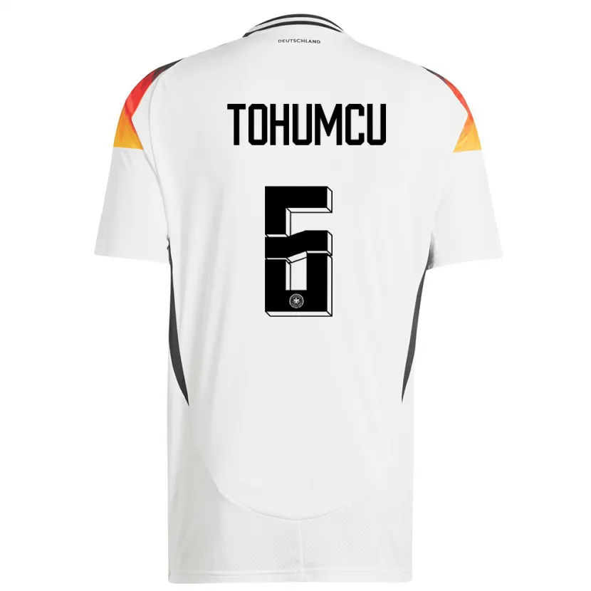 Danxen Hombre Camiseta Alemania Umut Tohumcu #6 Blanco 1ª Equipación 24-26 La Camisa México