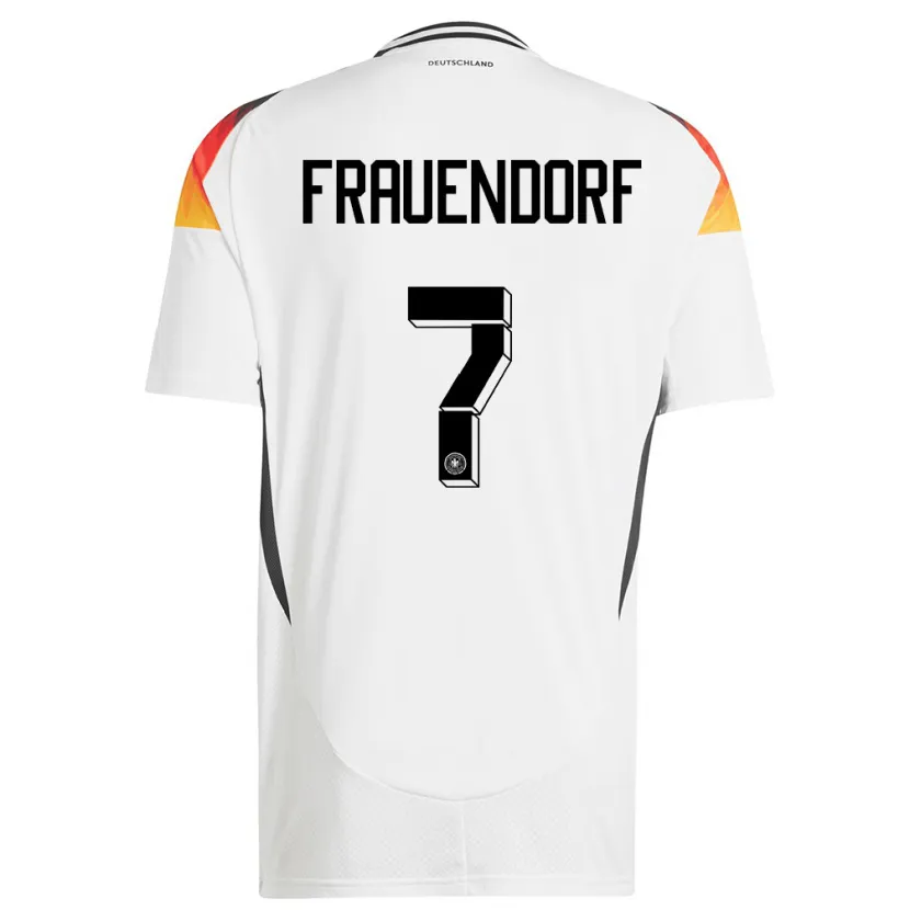 Danxen Hombre Camiseta Alemania Melkamu Frauendorf #7 Blanco 1ª Equipación 24-26 La Camisa México