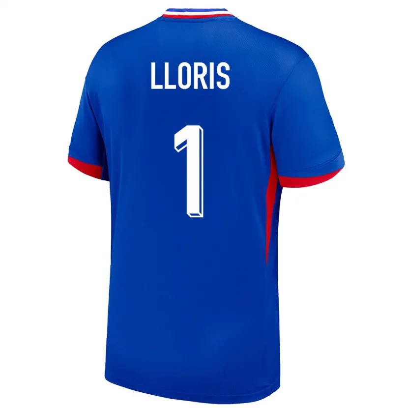 Danxen Hombre Camiseta Francia Hugo Lloris #1 Azul 1ª Equipación 24-26 La Camisa México