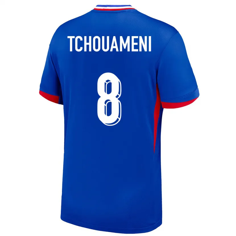Danxen Hombre Camiseta Francia Aurelien Tchouameni #8 Azul 1ª Equipación 24-26 La Camisa México
