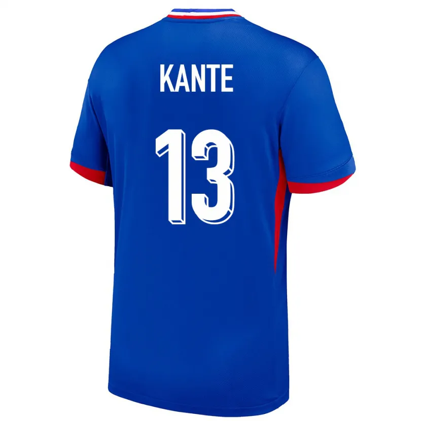 Danxen Hombre Camiseta Francia N Golo Kante #13 Azul 1ª Equipación 24-26 La Camisa México