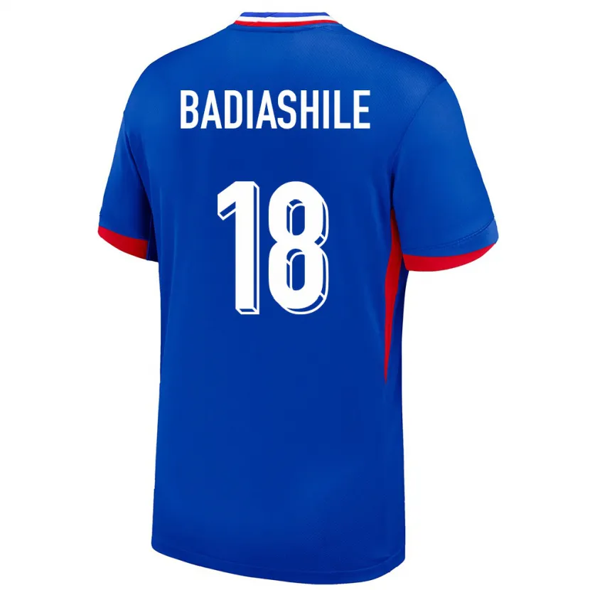 Danxen Hombre Camiseta Francia Benoit Badiashile #18 Azul 1ª Equipación 24-26 La Camisa México