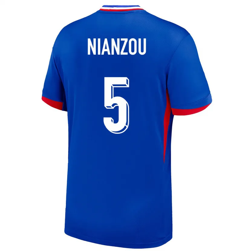 Danxen Hombre Camiseta Francia Tanguy Nianzou #5 Azul 1ª Equipación 24-26 La Camisa México
