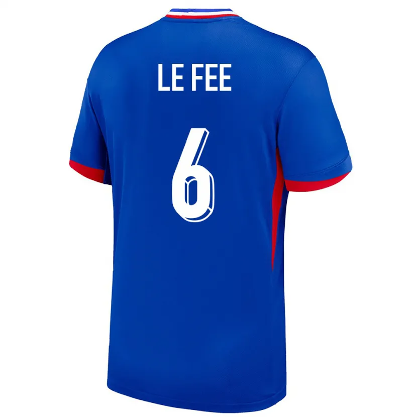 Danxen Hombre Camiseta Francia Enzo Le Fee #6 Azul 1ª Equipación 24-26 La Camisa México