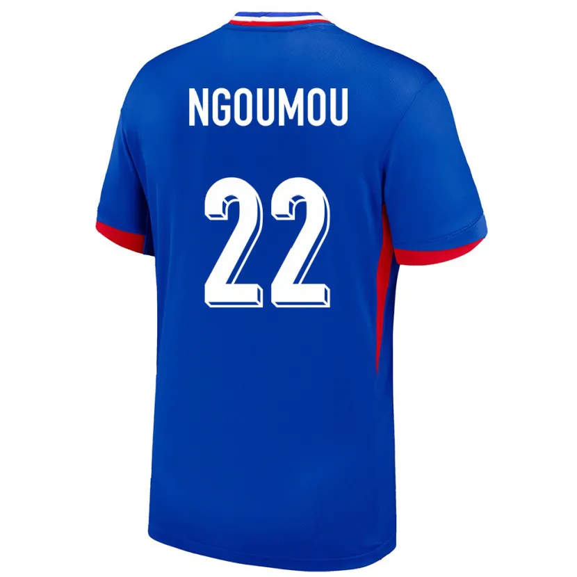 Danxen Hombre Camiseta Francia Nathan Ngoumou #22 Azul 1ª Equipación 24-26 La Camisa México