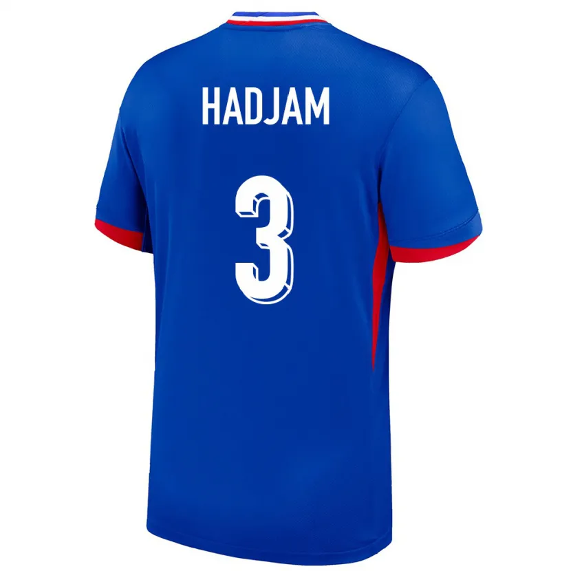 Danxen Hombre Camiseta Francia Jaouen Hadjam #3 Azul 1ª Equipación 24-26 La Camisa México