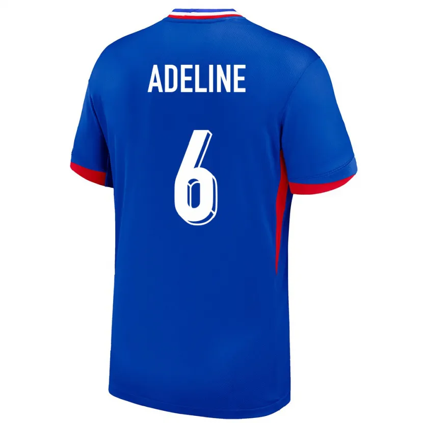 Danxen Hombre Camiseta Francia Martin Adeline #6 Azul 1ª Equipación 24-26 La Camisa México