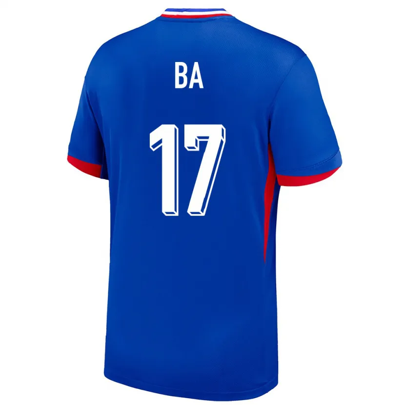 Danxen Hombre Camiseta Francia Abdoullah Ba #17 Azul 1ª Equipación 24-26 La Camisa México