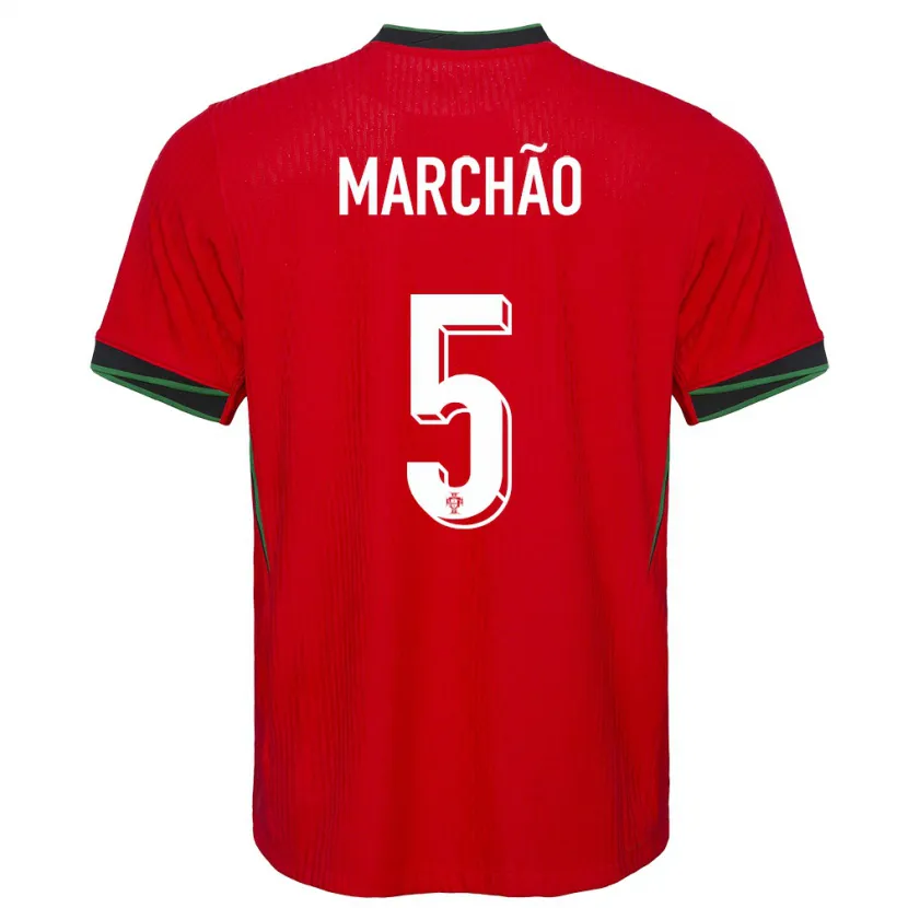 Danxen Hombre Camiseta Portugal Joana Marchao #5 Rojo 1ª Equipación 24-26 La Camisa México