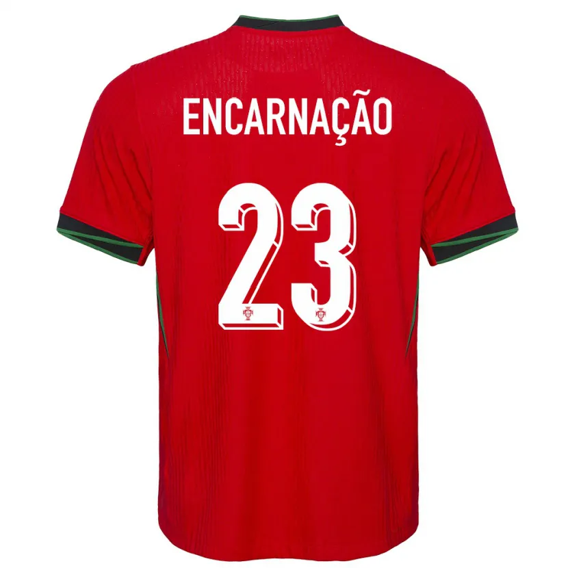 Danxen Hombre Camiseta Portugal Telma Encarnacao #23 Rojo 1ª Equipación 24-26 La Camisa México