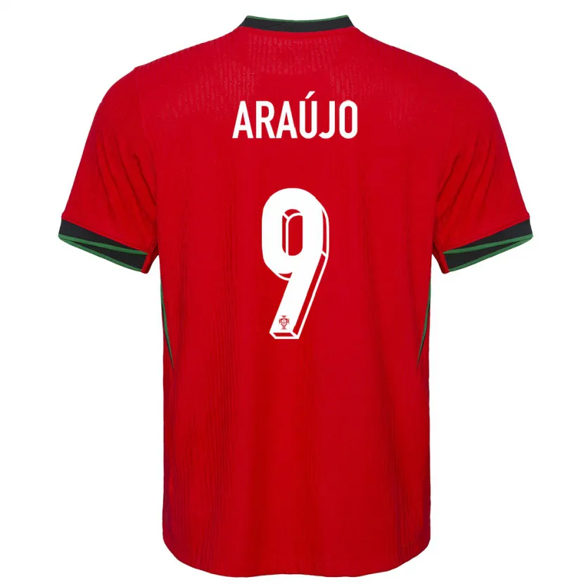Danxen Hombre Camiseta Portugal Henrique Araujo #9 Rojo 1ª Equipación 24-26 La Camisa México