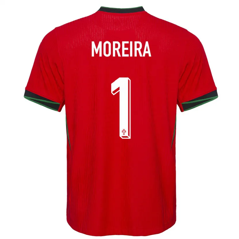 Danxen Hombre Camiseta Portugal Andre Moreira #1 Rojo 1ª Equipación 24-26 La Camisa México