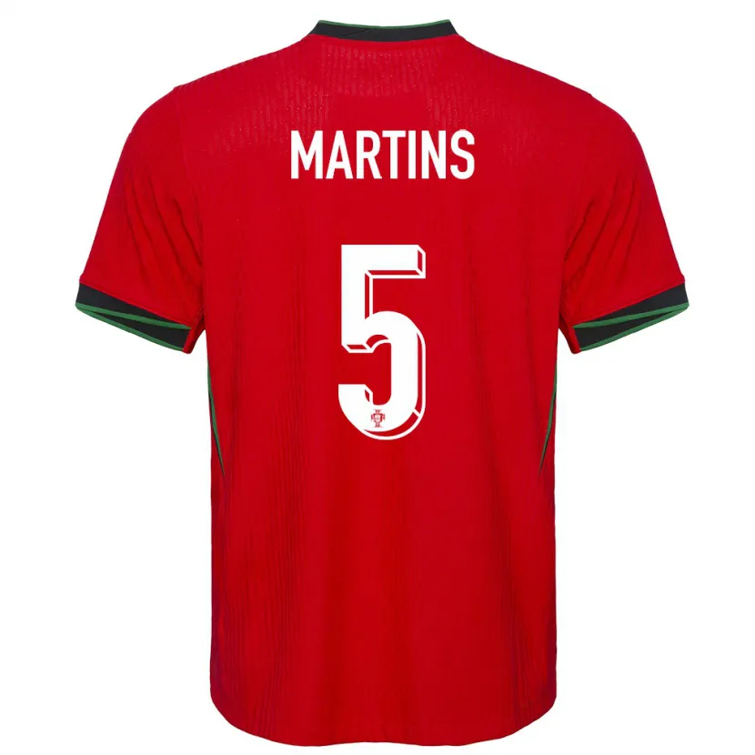 Danxen Hombre Camiseta Portugal Leandro Martins #5 Rojo 1ª Equipación 24-26 La Camisa México