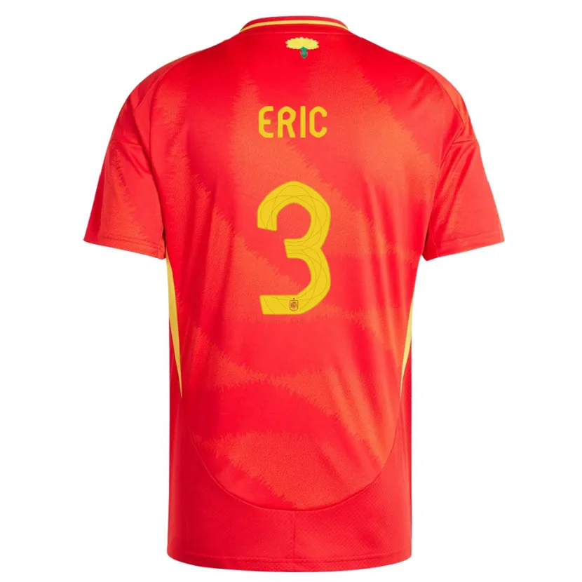 Danxen Hombre Camiseta España Eric Garcia #3 Rojo 1ª Equipación 24-26 La Camisa México